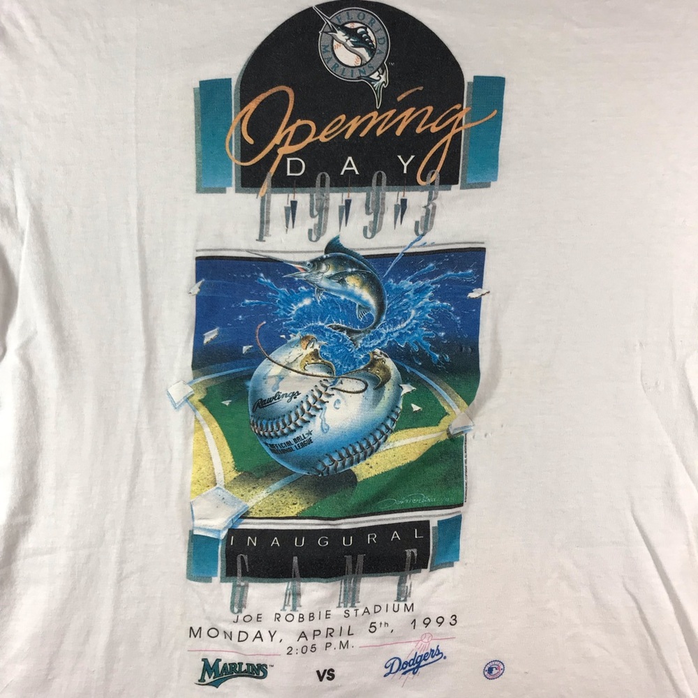 Vtg Miami Marlins Short Hill Tee